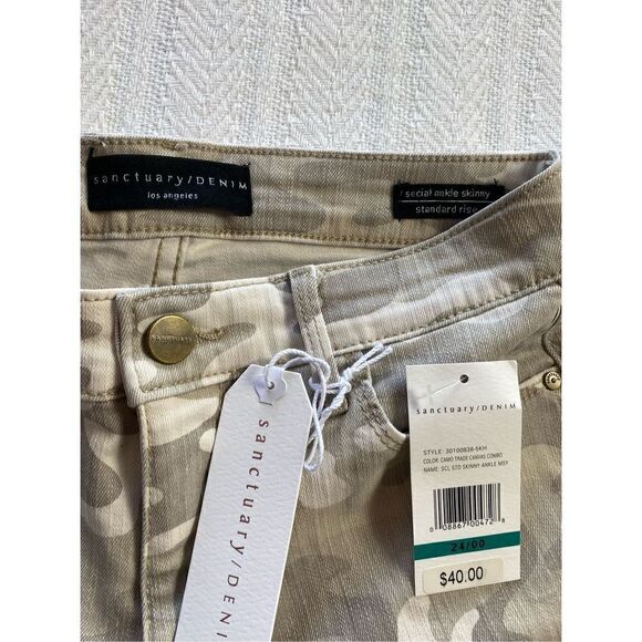 Sanctuary Size 24 Camo Print Skinny Fit Pants - Picture 3 of 8